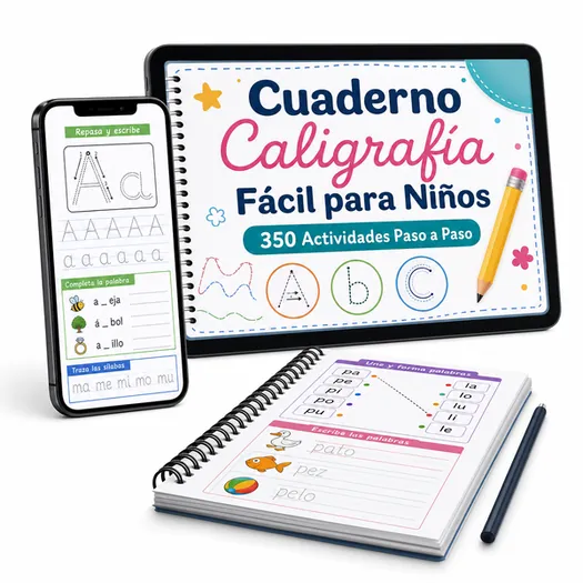 Cuaderno principal de Caligrafía Fácil para Niños